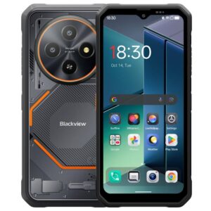 Blackview FORT 2 Smartphone Rezistent, 8GB+128GB, 6.56 inch Android 15 MediaTek MT6769V/CB Helio G81 Octa Core, Rețea: 4G, OTG, NFC (Negru)