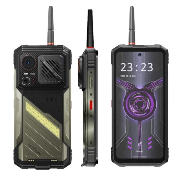HOTWAV Hyper 8 Ultra Telefon Rezistent cu Walkie-talkie, 12GB+512GB, 6.8 inch Android 15 MediaTek MT8791 Dimensity 7050 Octa Core, Network: 5G, OTG, NFC (Negru)