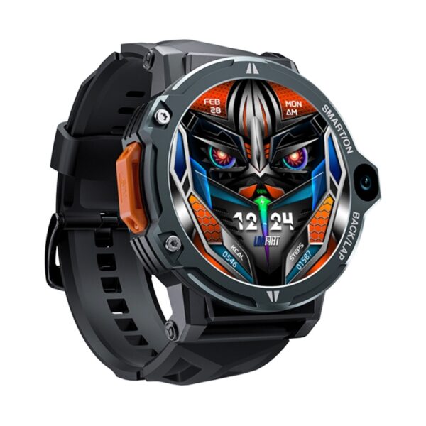 LOKMAT APPLLP6 PRO Smart Watch 1.54-inch 4G+64G Android 8.1 Camera Dublă Sim Card Independent (Negru)