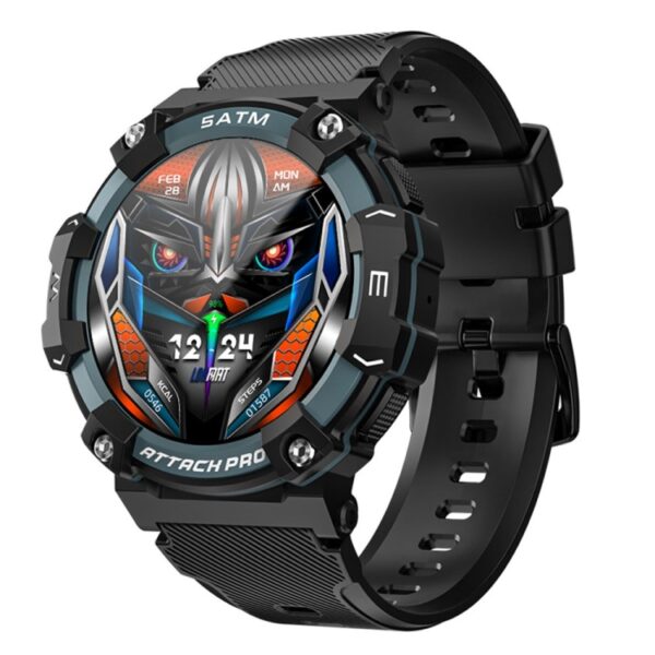 LOKMAT ATTACK 2 PRO Smart Watch 1.39-Inch 5ATM Waterproof Monitorizarea Stării de Sănătate Bluetooth (Gri)