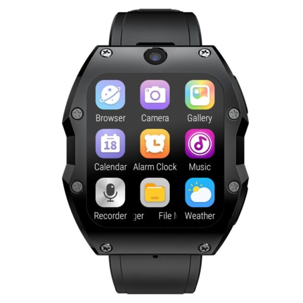 LOKMAT Appllp 3 Max Smartwatch Android 2.02-Inch 4G Apeluri cu Sim Rezistent la Apă Moduri Sport Funcție SOS (Negru)