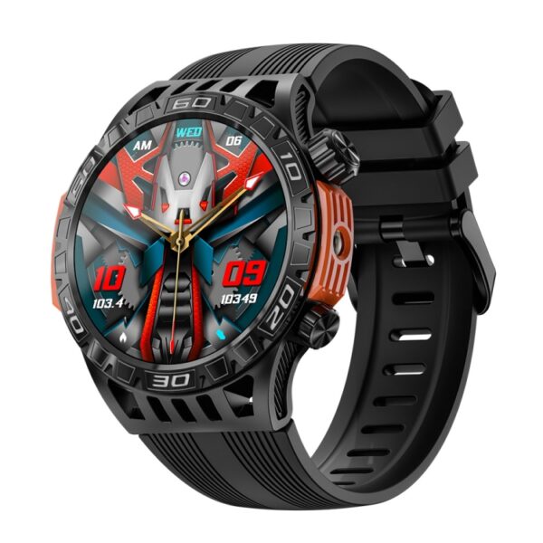 LOKMAT ZEUS6 PRO Smart Watch 1.46-Inch IP68 Rezistent la Apă SOS Lanternă Bluetooth (Negru)