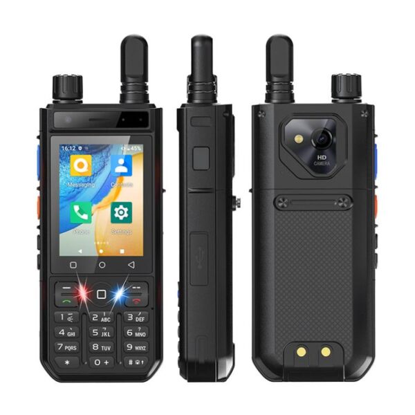 UNIWA F70 Smartphone Rezistent cu Walkie Talkie, 1GB+8GB, 2.4 inch Android 10 Unisoc 8541E Quad Core, Rețea: 4G, SOS, OTG, Suportă Google Play(Negru)