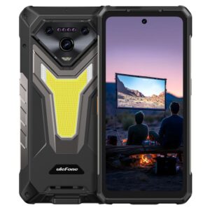 Ulefone Armor 34 Pro+ Proiector, Smartphone Rezistent 16GB+512GB, Cameră Night Vision, IP68/IP69K, 6.95 inch Android 15 MediaTek Dimensity 7400X Octa Core, Rețea: 5G, NFC, OTG (Negru)